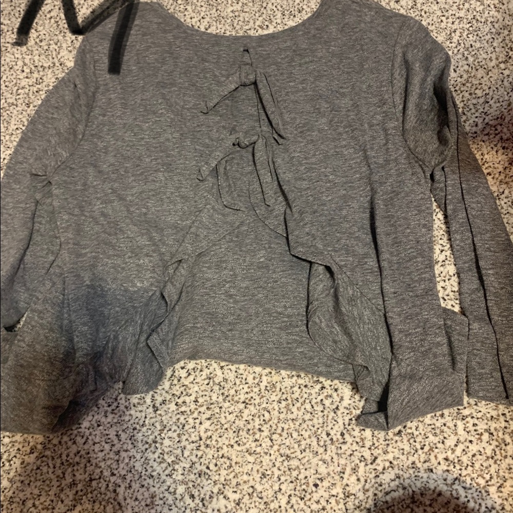 Grey 3/4 sleeve top